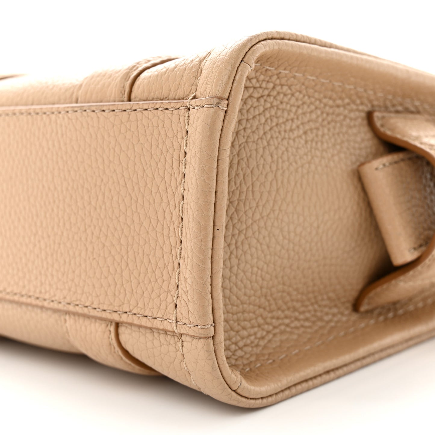 Grained Calfskin Micro The Tote Bag Camel