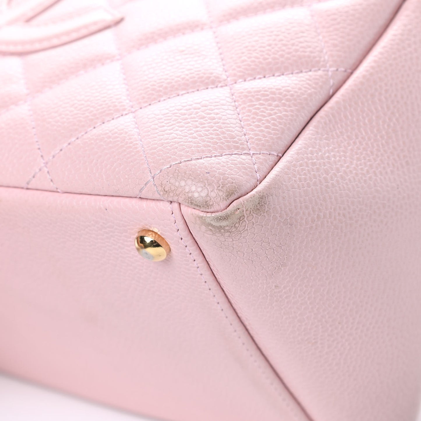 Caviar Quilted Petit Timeless Shopping Tote PTT Pink