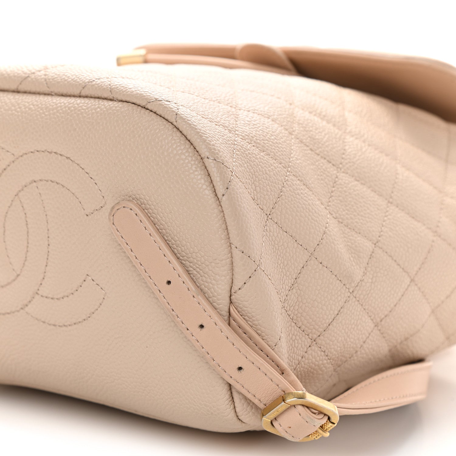 Chanel Caviar Quilted Filigree Backpack Beige 9 of 9