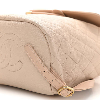 Chanel Caviar Quilted Filigree Backpack Beige 9 of 9