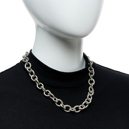 David Yurman Sterling Silver 12mm Large Oval Link Necklace 2 of 4