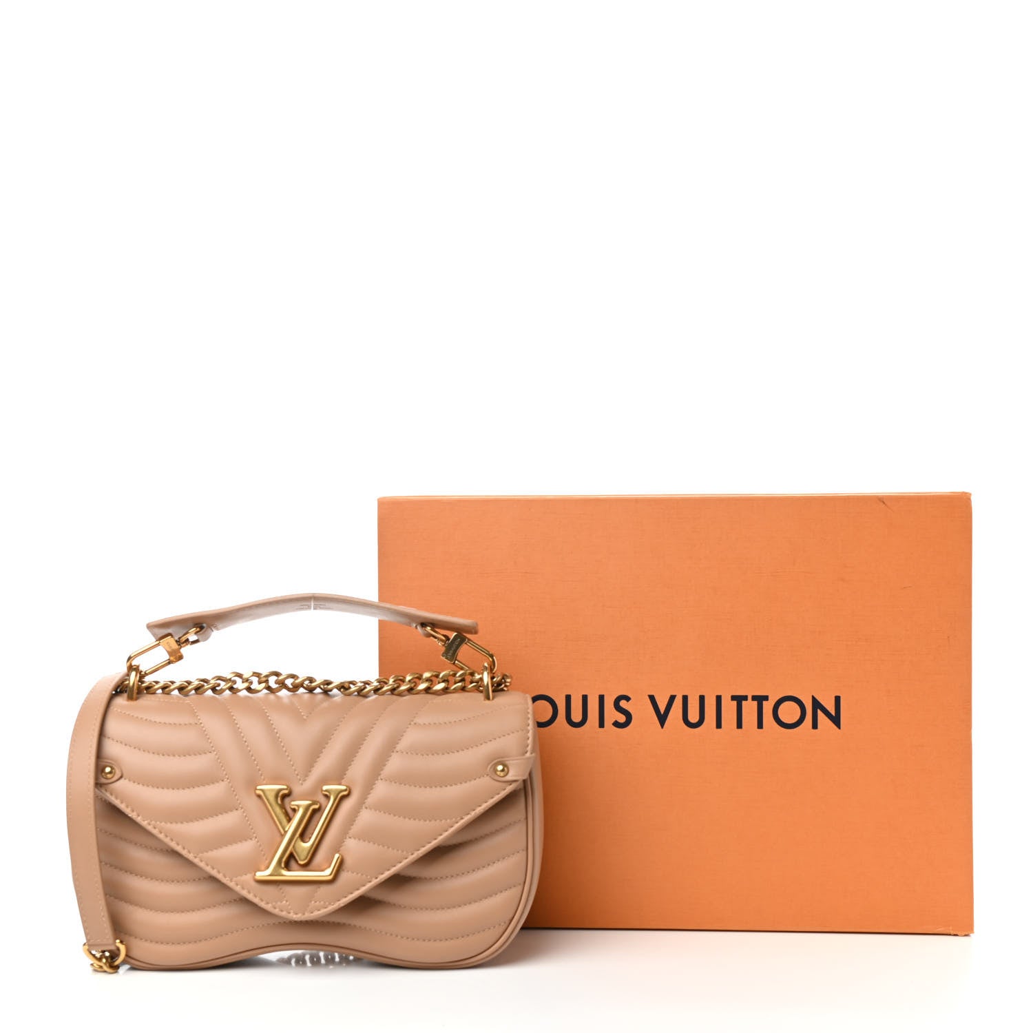 Louis Vuitton Calfskin New Wave Chain MM Noisette 11 of 11