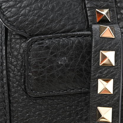 Valentino Garavani Pebbled Calfskin Rockstud Double Pocket Backpack Black 11 of 11