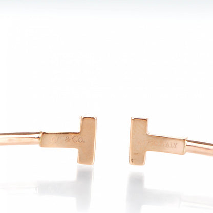 Tiffany 18K Rose Gold Narrow T Wire Bracelet 4 of 4
