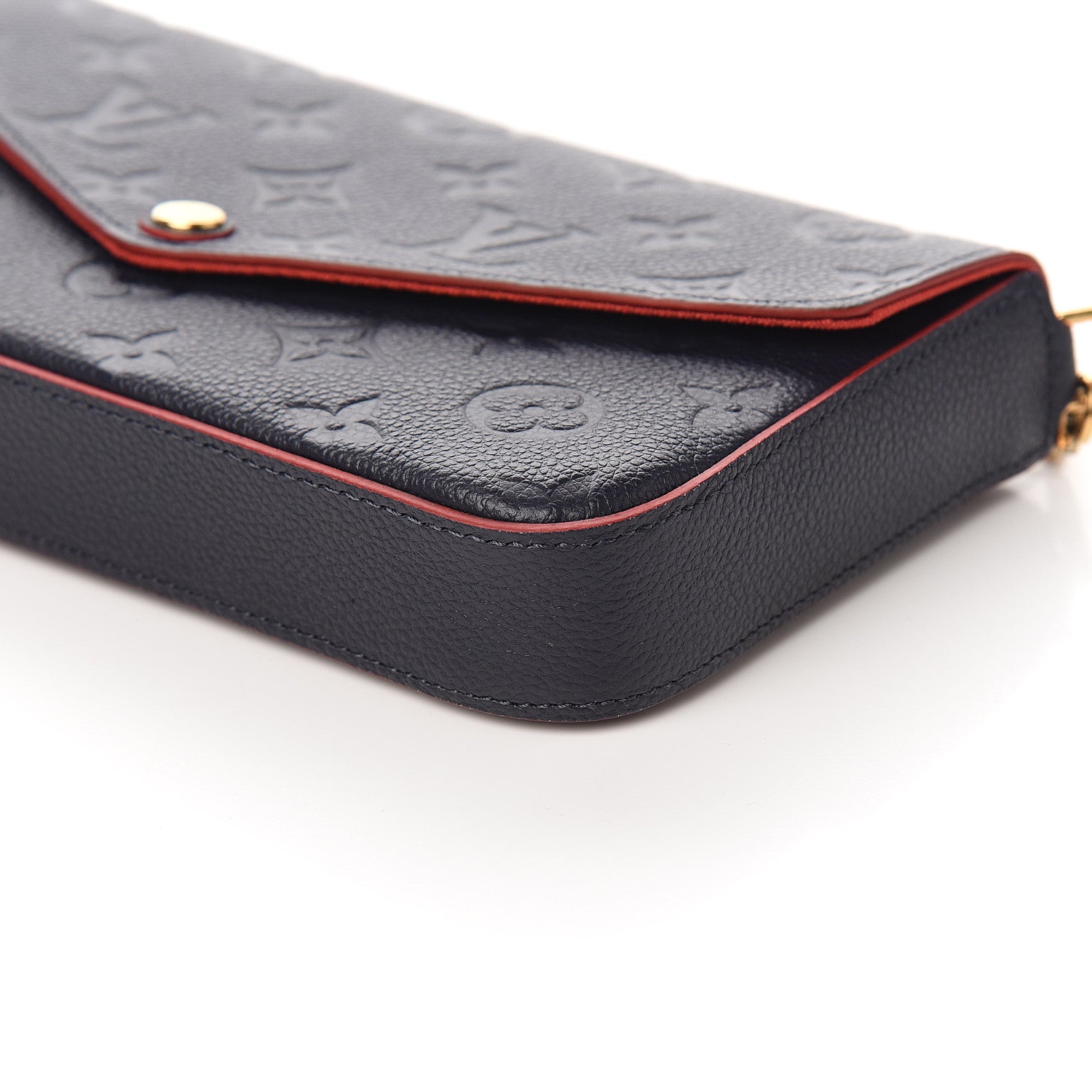 Louis Vuitton Empreinte Pochette Felicie Chain Wallet Marine Rouge 10 of 12