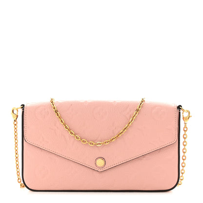 Louis Vuitton Empreinte Pochette Felicie Chain Wallet Rose Poudre 1 of 14
