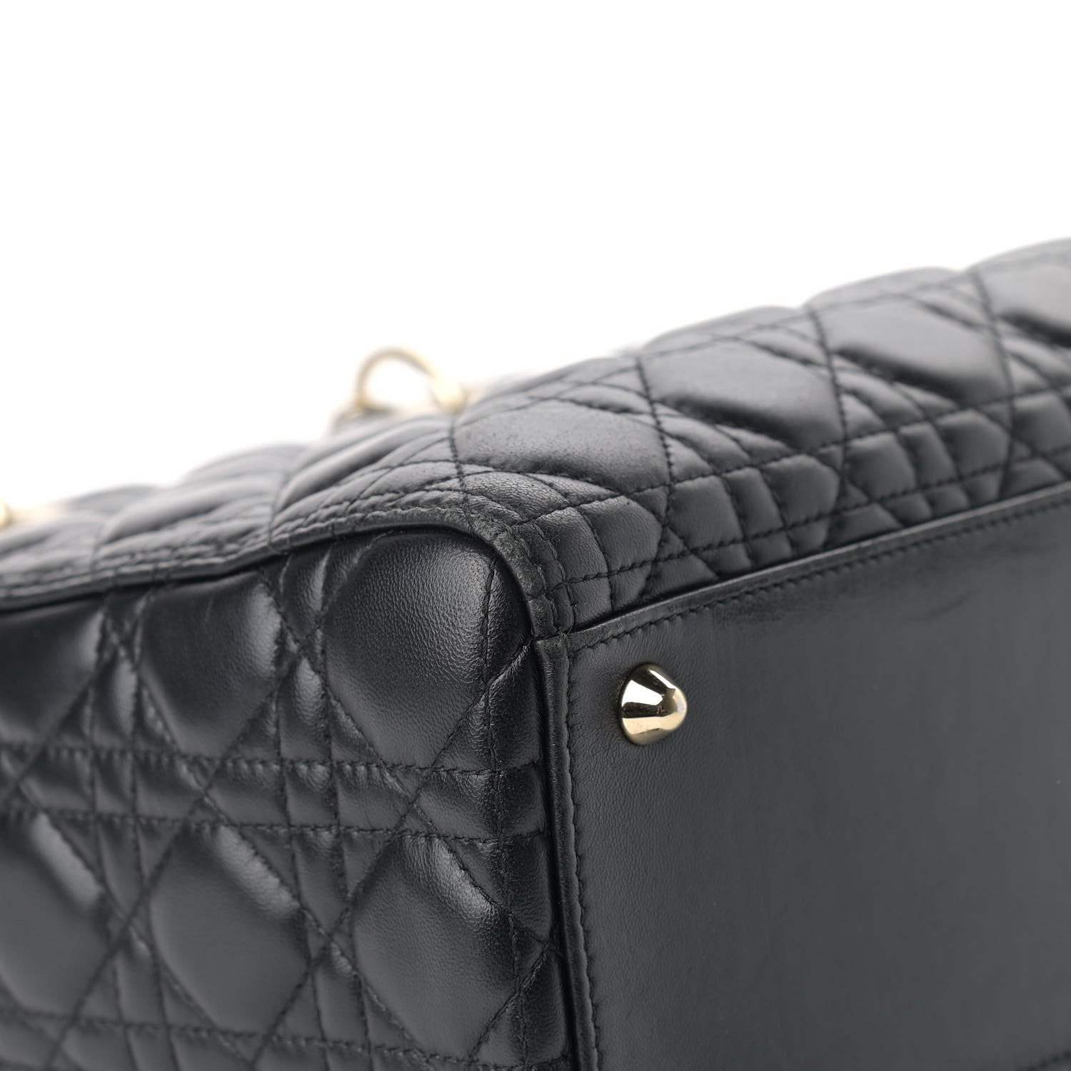 Christian Dior Lambskin Cannage Large Lady Dior Black 10 of 20