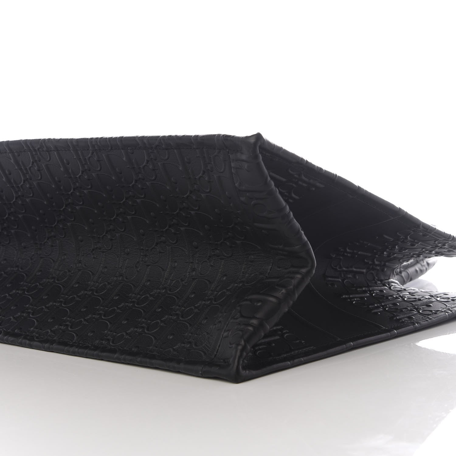 Christian Dior Oblique Calfskin Embossed Medium Book Tote Black 9 of 9