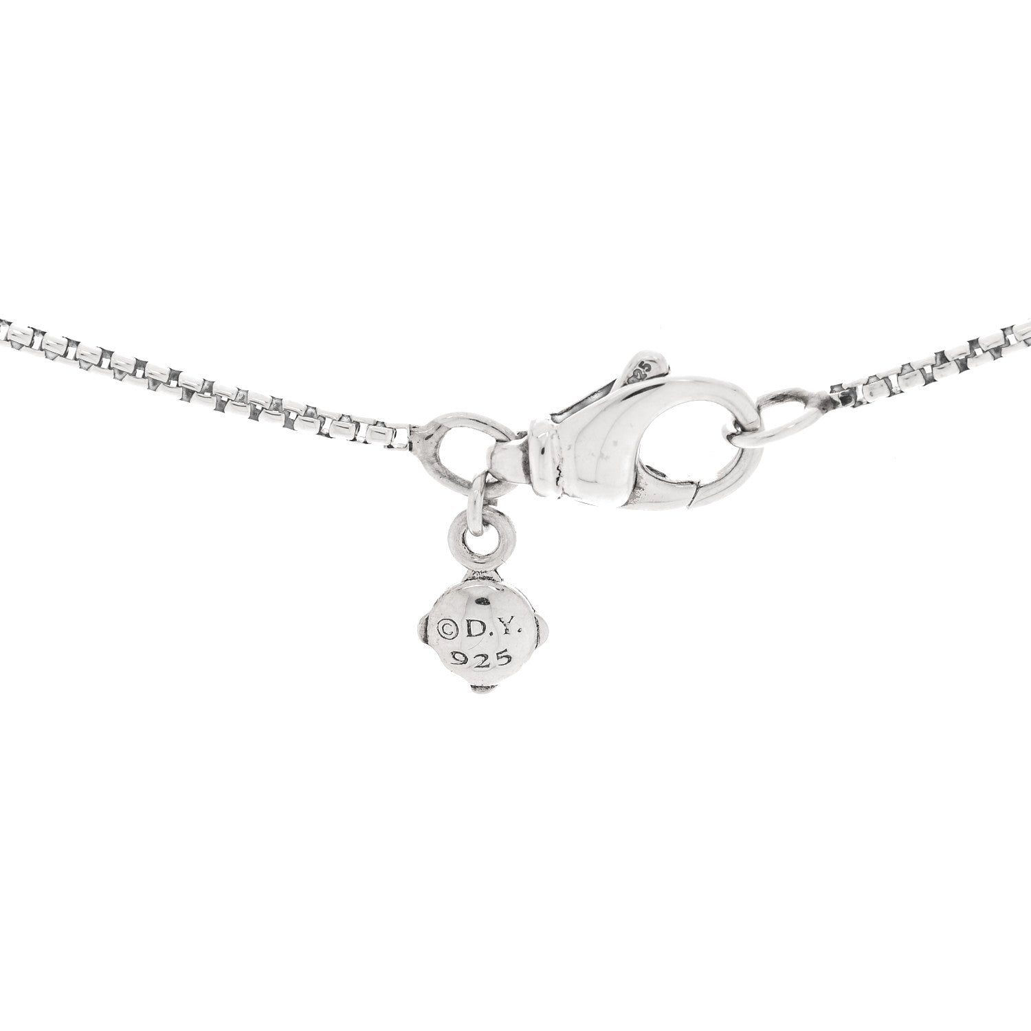 David Yurman Sterling Silver Cultured Pearl 8mm Petite Chatelaine Pendant Necklace 5 of 5