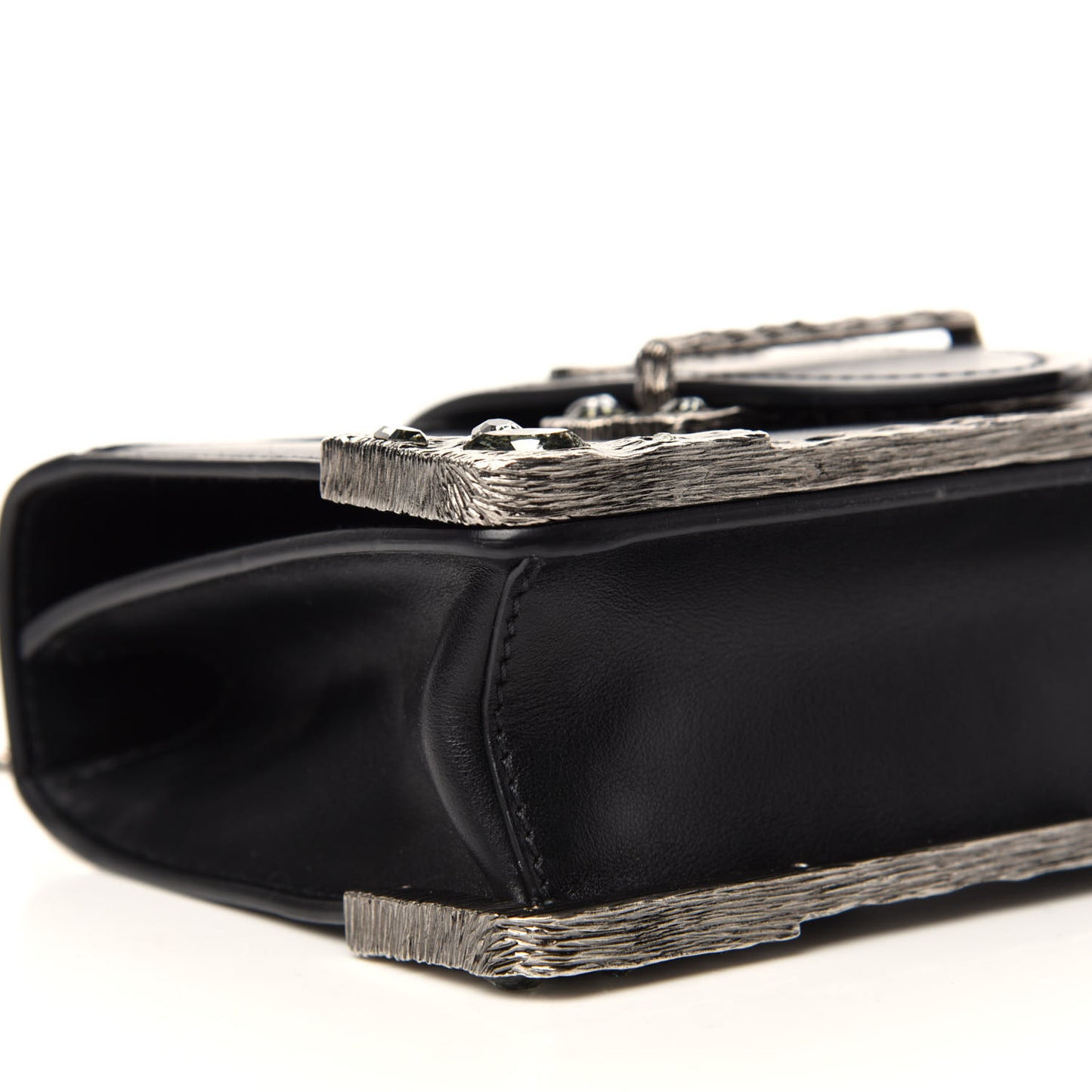 Crystal City Calf Saffiano Cahier Shoulder Bag Black