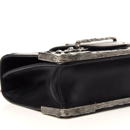 Prada Crystal City Calf Saffiano Cahier Shoulder Bag Black 6 of 9