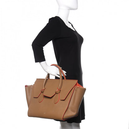 Celine Crisped Calfskin Medium Tie Knot Tote Taupe 2 of 14