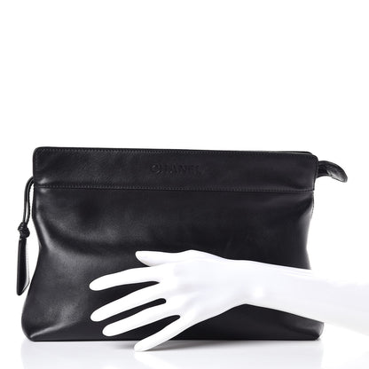 Chanel Lambskin Pouch Black 2 of 9