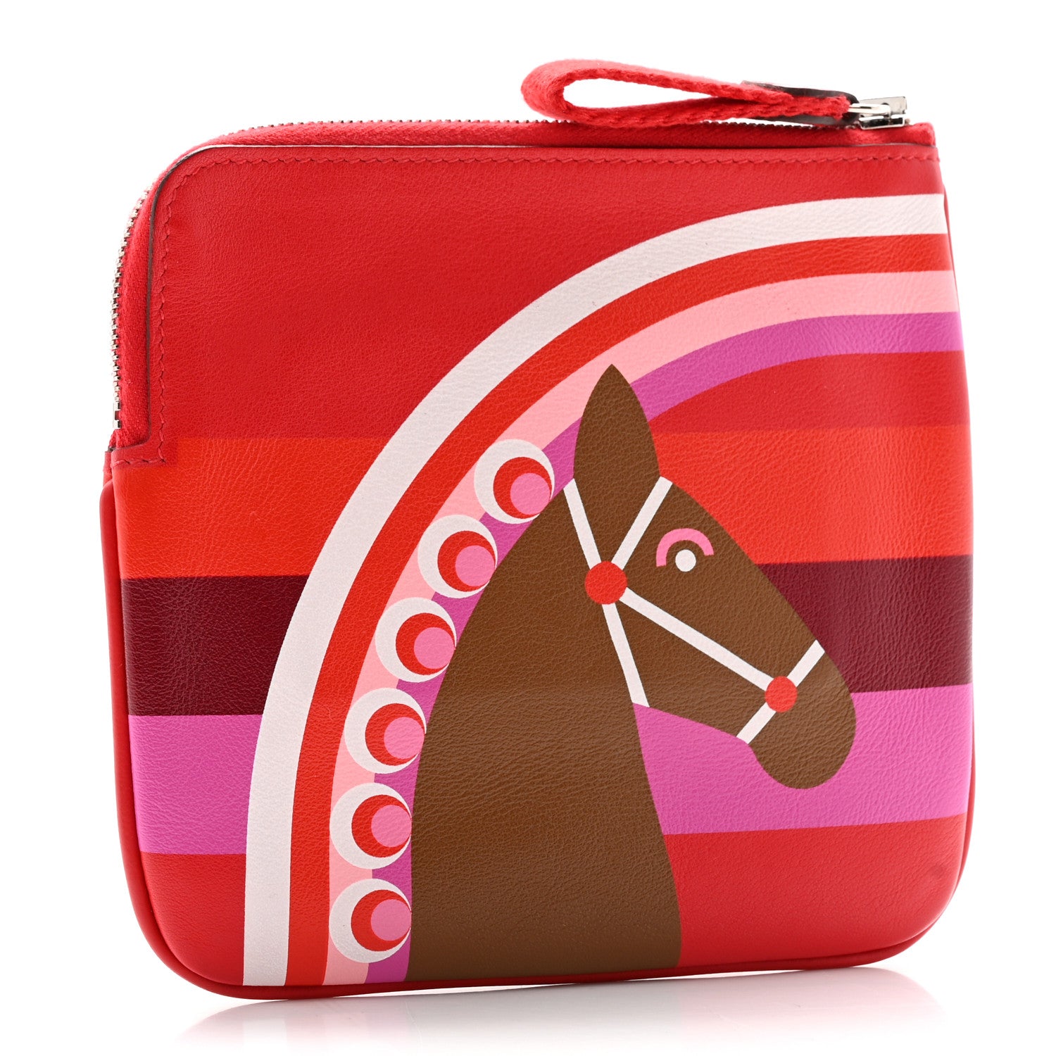 Hermes Swift Carre Rainbow Love Pocket Pouch Rouge Coeur Alezan 3 of 9