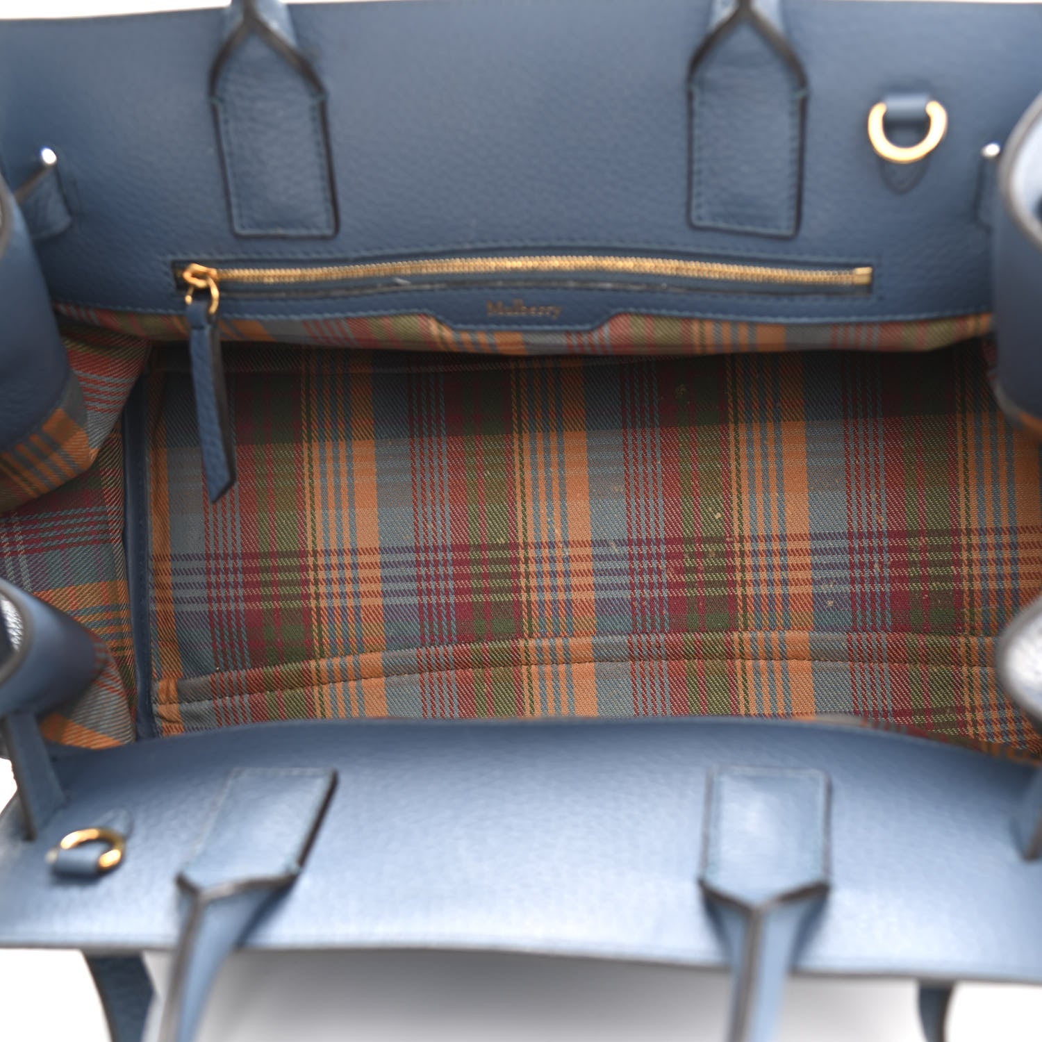 Mulberry Heavy Grain Small Belted Bayswater Tote Blue 5 of 15