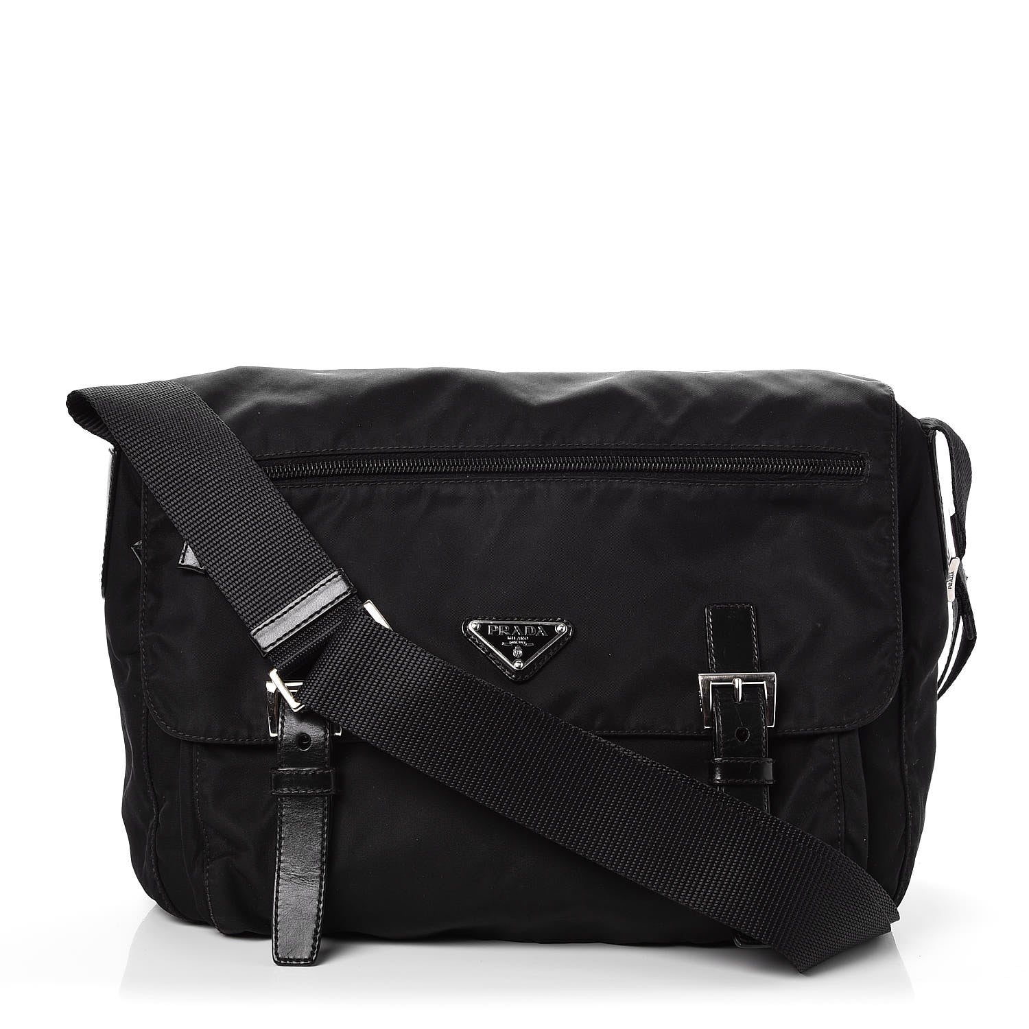 Prada Nylon Vela Messenger Bag Black 1 of 7