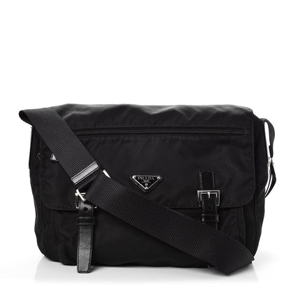 Prada Nylon Vela Messenger Bag Black 1 of 7