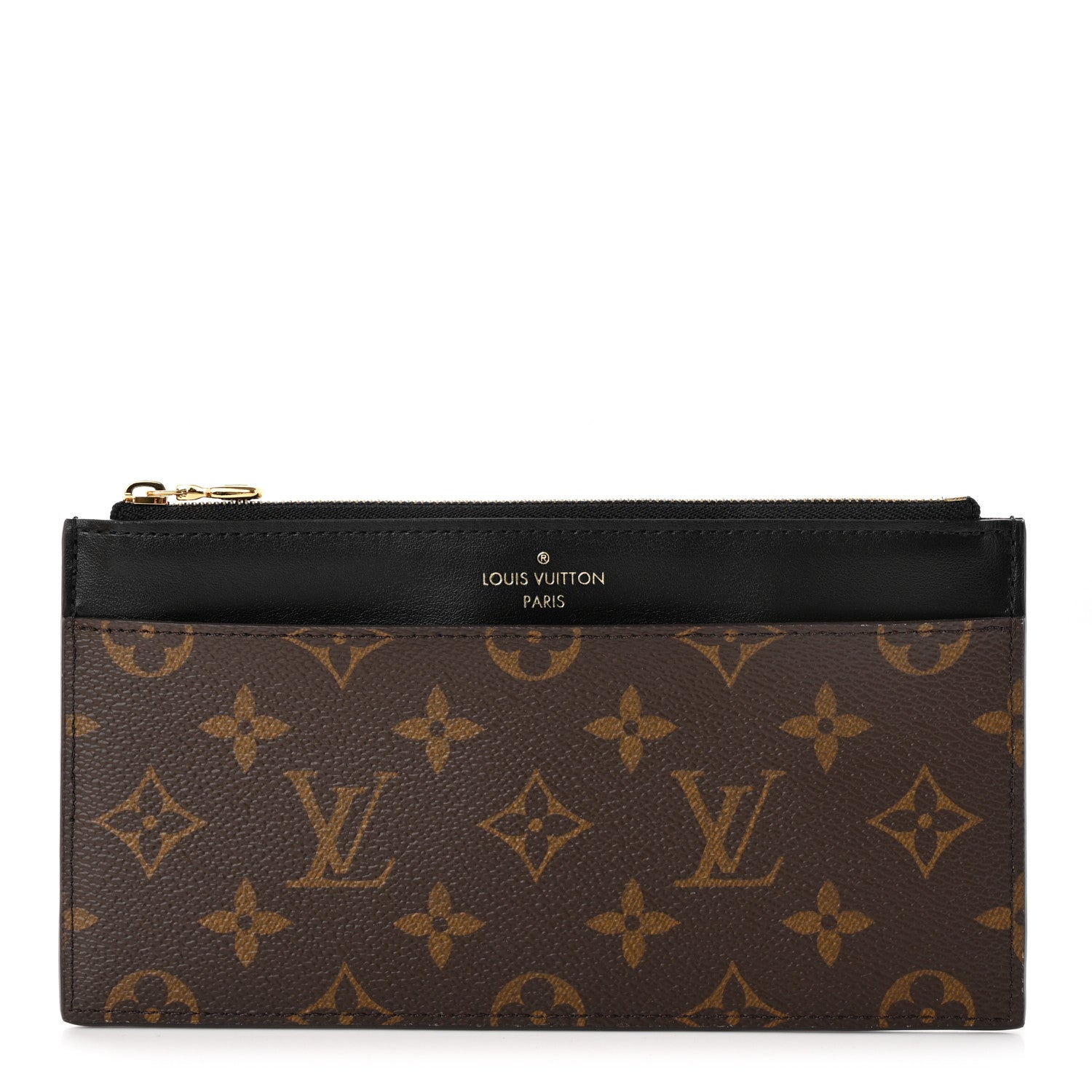 Louis Vuitton Monogram Slim Purse Black 1 of 9