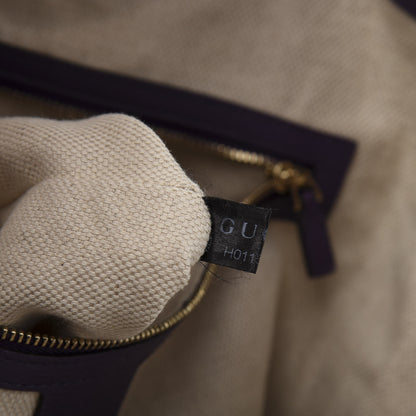 Gucci Pebbled Calfskin Large Soho Shoulder Bag Shine Purple 8 of 13
