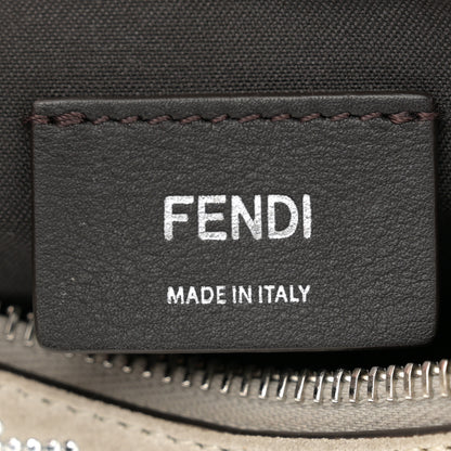 Fendi Crystal Vitello Laminato Suede FF Mini Fendigraphy Hobo Bag Grey 6 of 10