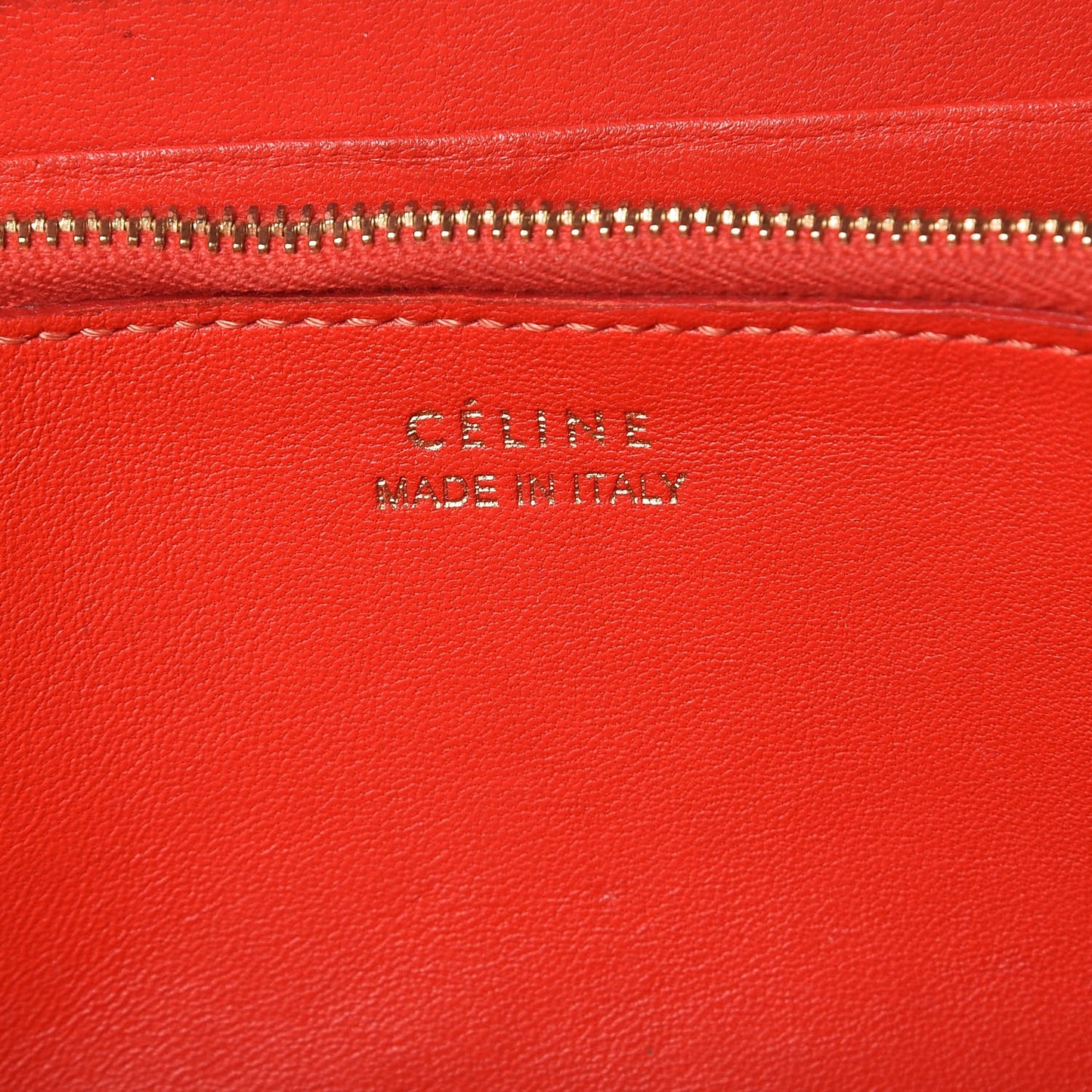 Drummed Calfskin Large Zip Around Multifunction Wallet Coquelicot
