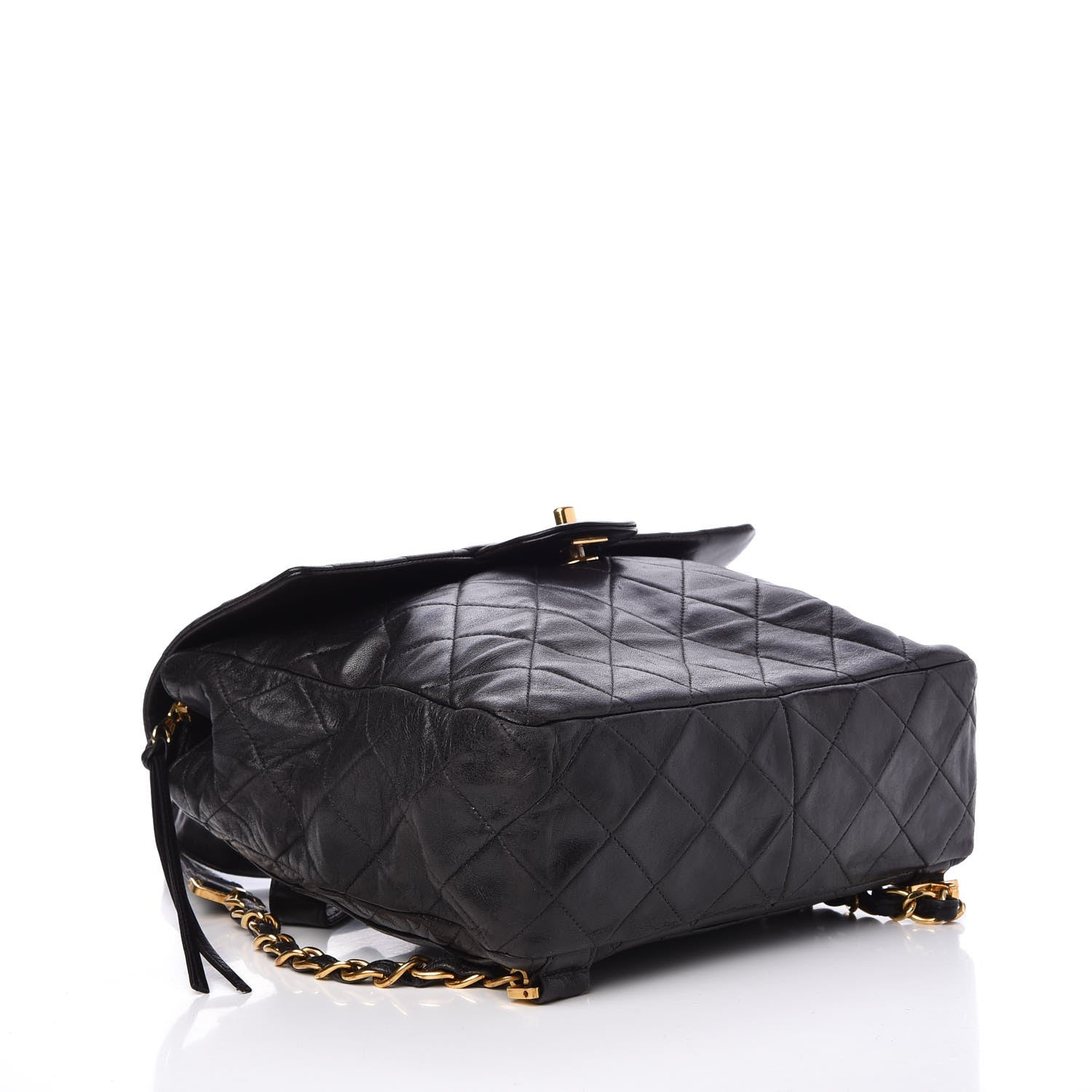 Chanel Lambskin Quilted Backpack Black 4 of 9