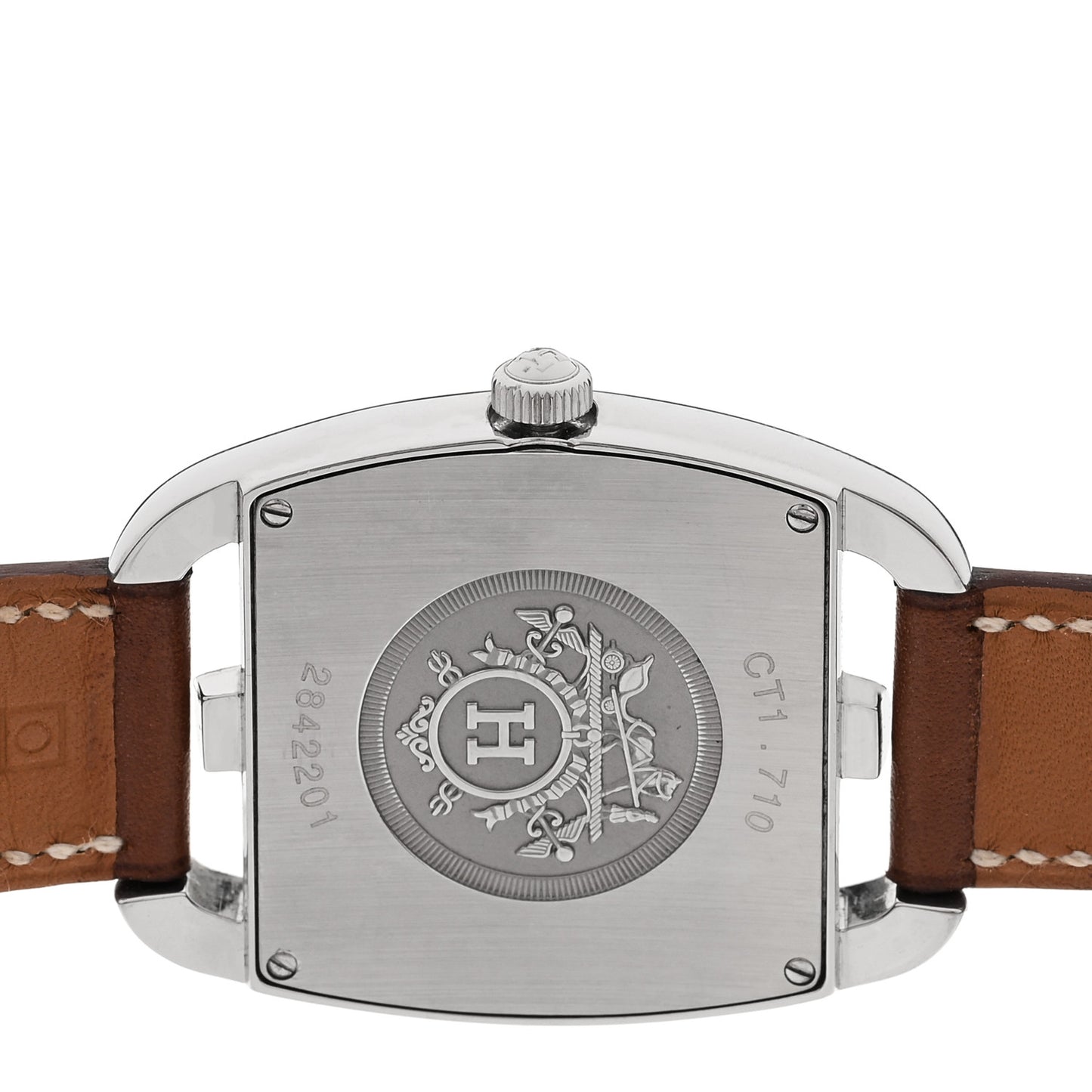 Stainless Steel Barenia 33mm Cape Cod Tonneau Double Tour Quartz Watch Fauve