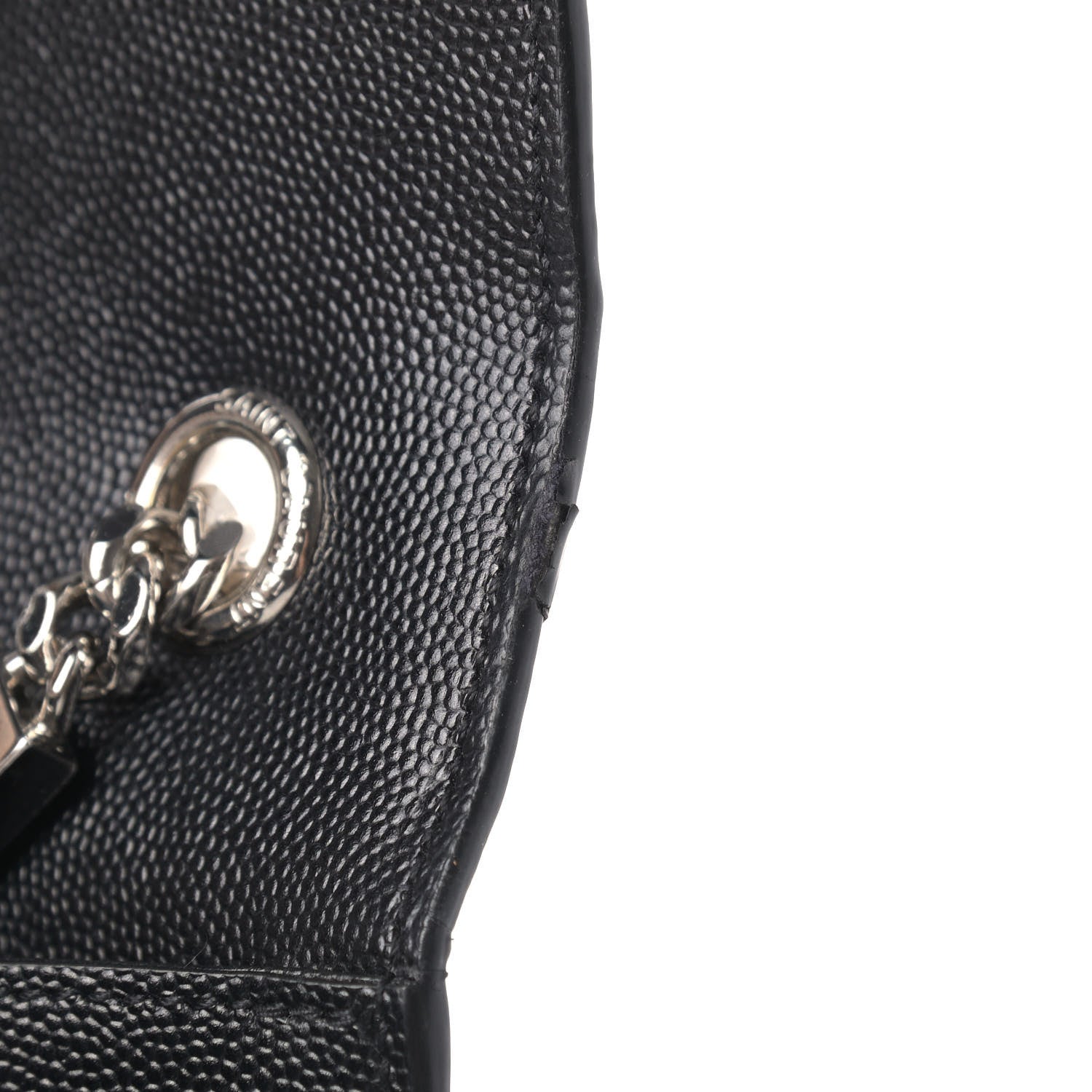 Saint Laurent Grain De Poudre Large Classic Monogram Kate Satchel Black 12 of 13