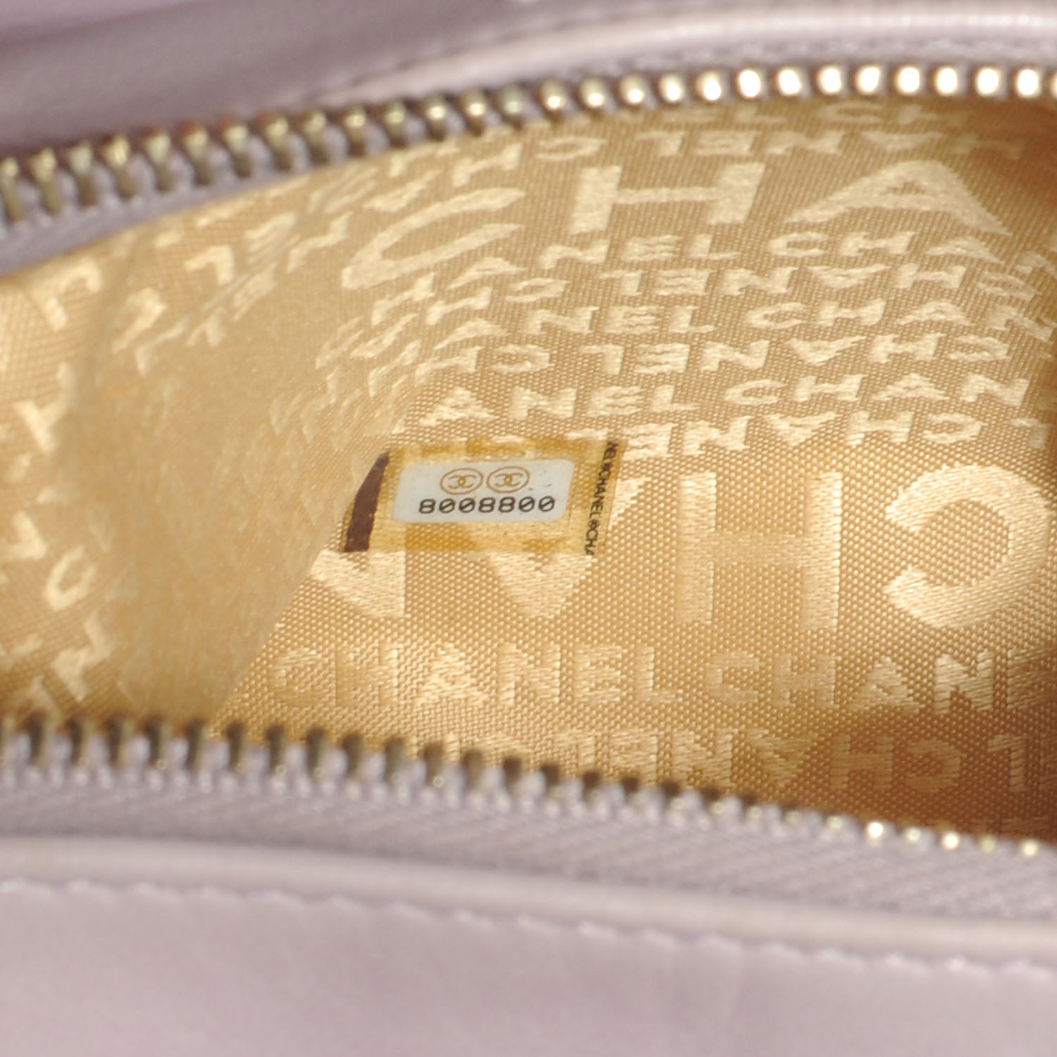 Chanel Lambskin Chocolate Bar Quilted Bag Lilac 9 of 9