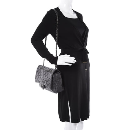 Chanel Iridescent Caviar Quilted Large Flap Grey 2 of 8