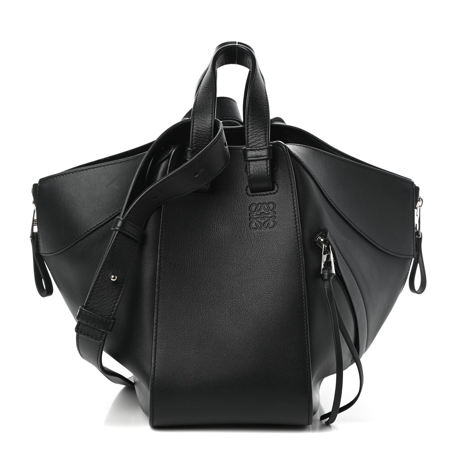 Calfskin Small Hammock Shoulder Bag Black