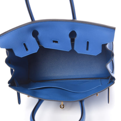 Hermes Togo Birkin 30 Bleu Zellige 5 of 11