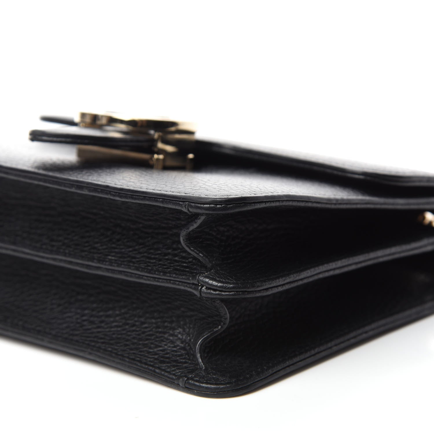 Gucci Dollar Calfskin Small Interlocking G Shoulder Bag Black 7 of 12