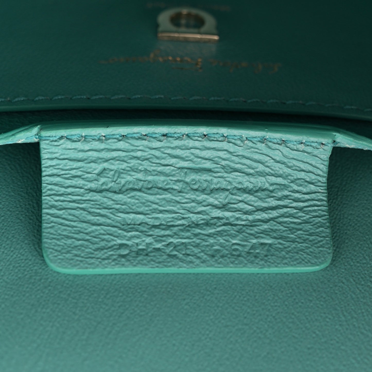 Smooth Calfskin Mini Boxyz Tyrone Turquoise