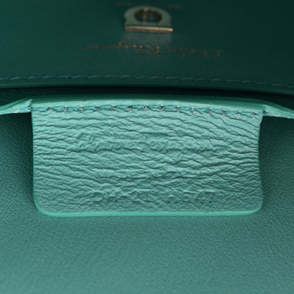 Salvatore Ferragamo Smooth Calfskin Mini Boxyz Tyrone Turquoise 6 of 11
