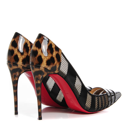 Christian Louboutin Leopard Patent Mesh Bandy 100 Pumps 39.5 4 of 5