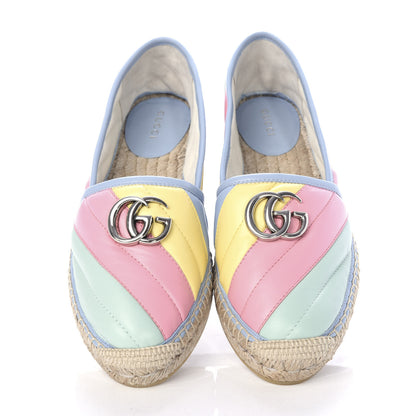 Gucci Nappa Matelasse Diagonal GG Marmont Espadrilles 38 Multicolor Pastel 5 of 11