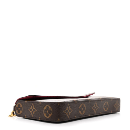 Louis Vuitton Monogram Pochette Felicie Chain Wallet Fuchsia 4 of 13