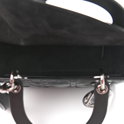 Christian Dior Lambskin Cannage Medium Lady Dior Black 4 of 10