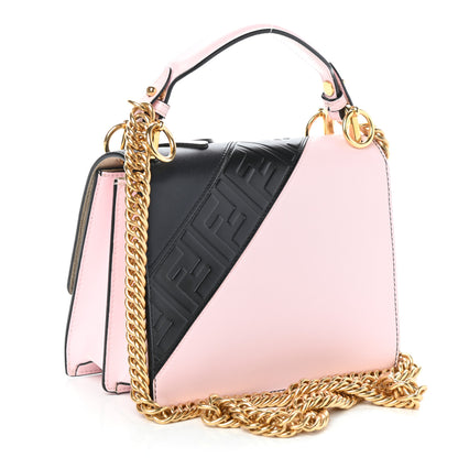 Fendi X FILA Vitello Liberty Mania Bi-Color FF 1974 Embossed Small Kan I Shoulder Bag Black Confetto Multicolor 3 of 8