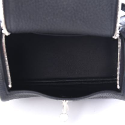 Hermes Taurillon Clemence Mini Lindy 20 Black 5 of 9