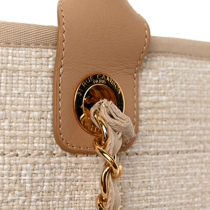 Chanel Canvas Medium Deauville Tote Light Beige 10 of 11