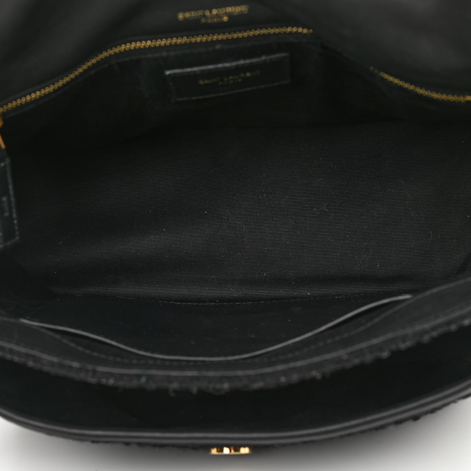 Saint Laurent Boucle Tweed Monogram Medium Niki Chain Satchel Black 5 of 9