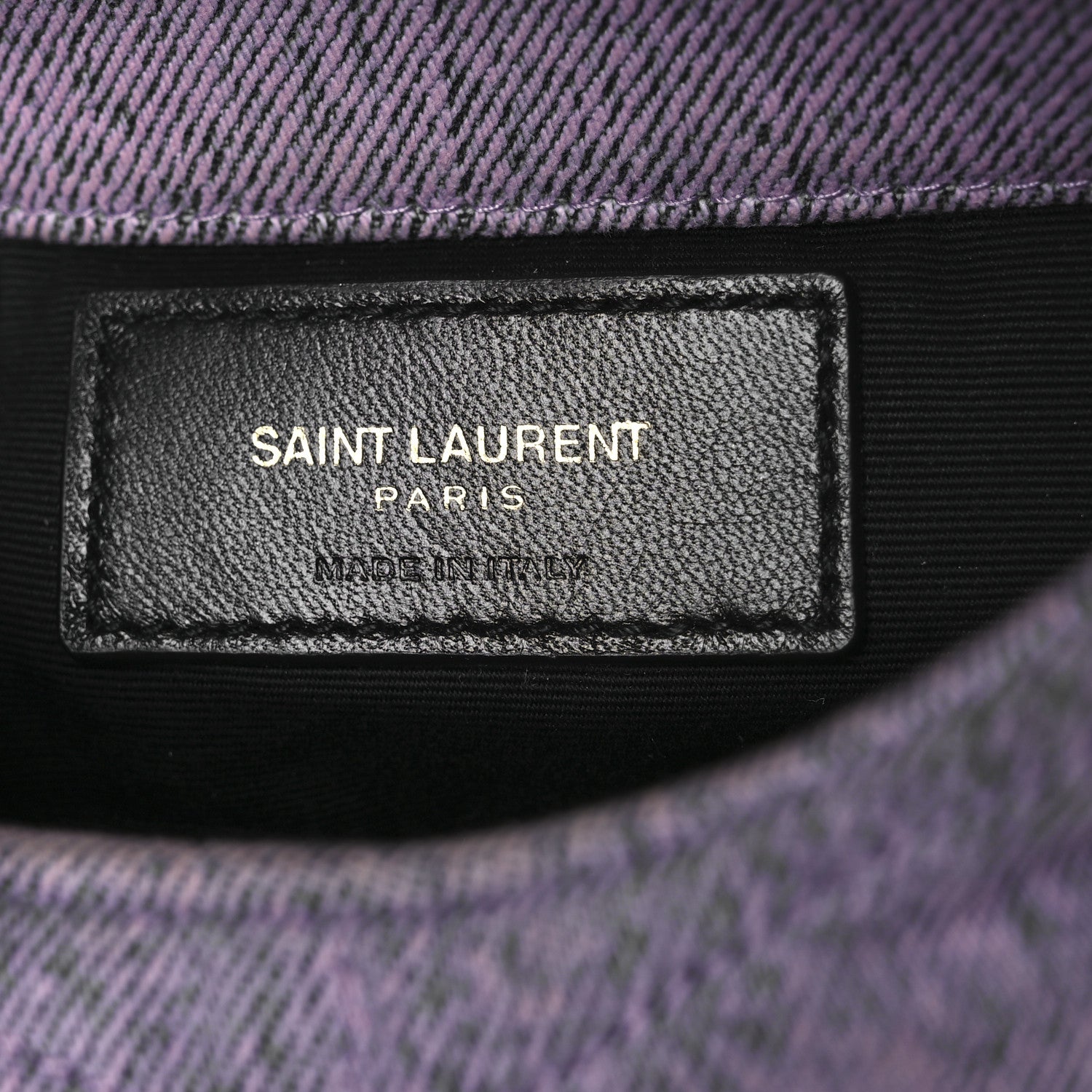 Saint Laurent Denim Quilted Loulou Puffer Monogram Pouch Clutch Bleached Lilac 7 of 11