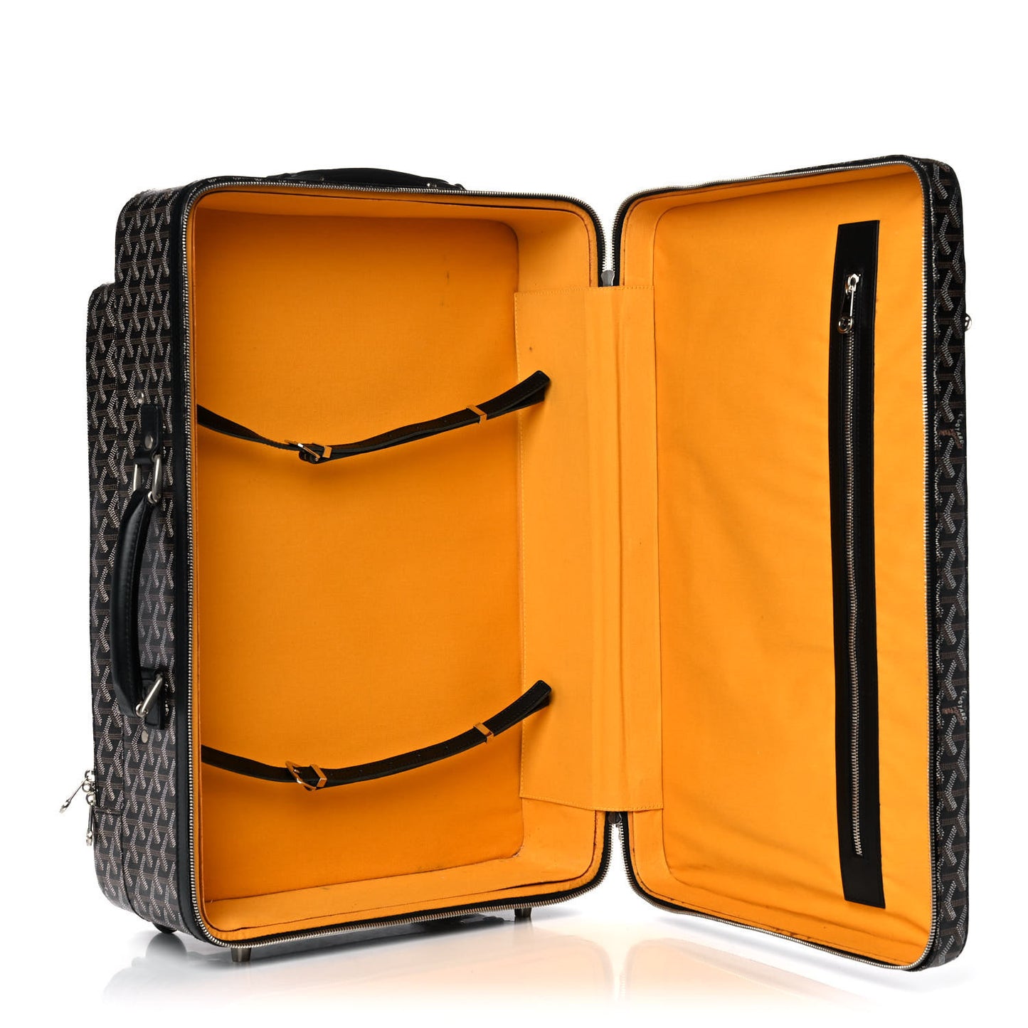 Goyardine Rolling Suitcase Trolley PM Black