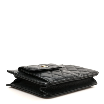 Chanel Caviar Quilted In & Out Chain Wallet Black 4 of 10