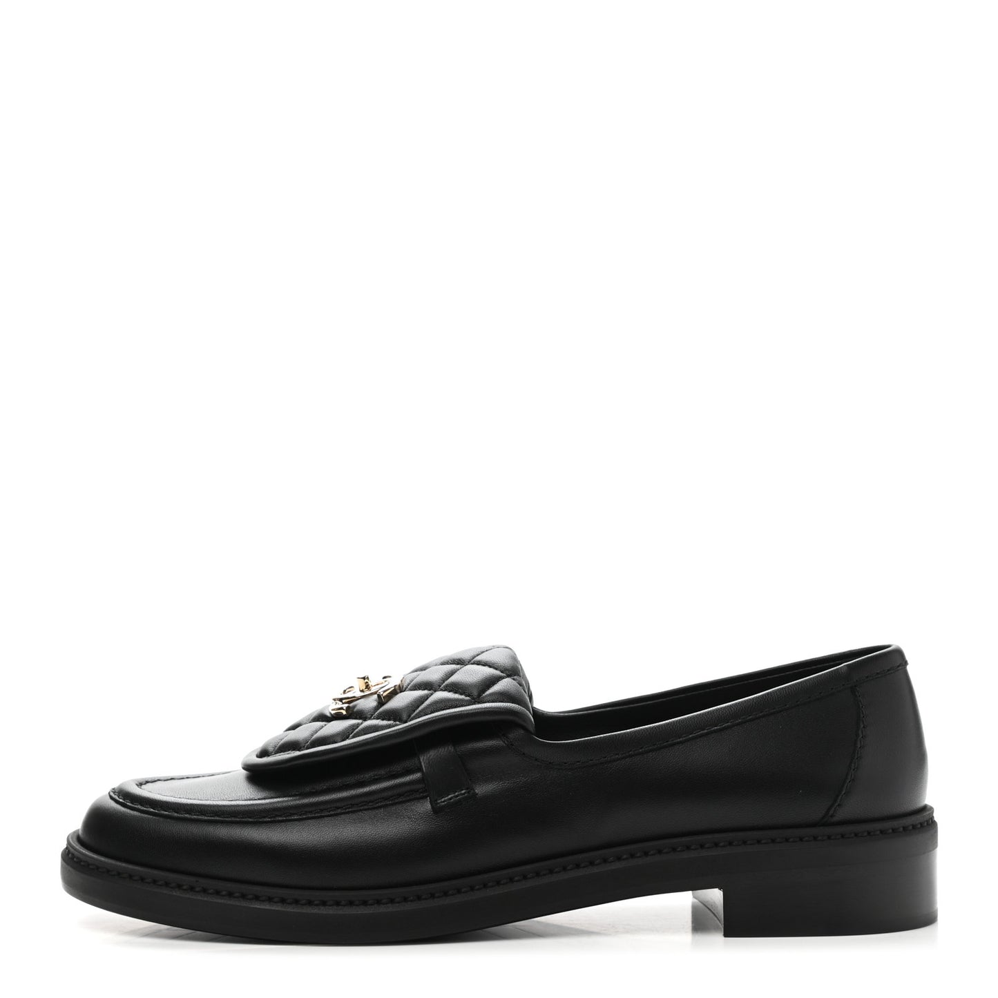 Lambskin Quilted CC Turnlock Loafers 41 Black