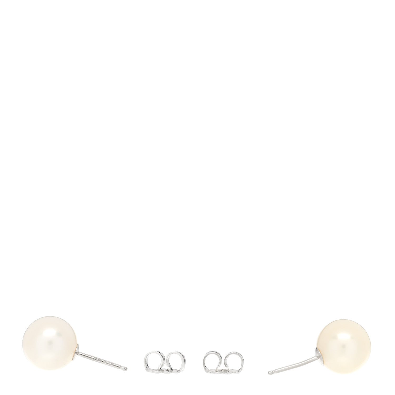 Tiffany Sterling Silver Freshwater Cultured Pearl 9-9.5mm Ziegfeld Earrings 3 of 5