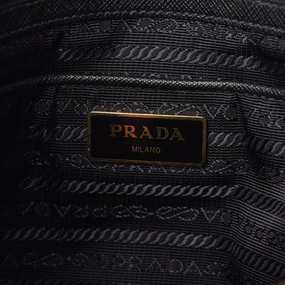 Prada Saffiano Tessuto Nylon Shopping Tote Black 8 of 10