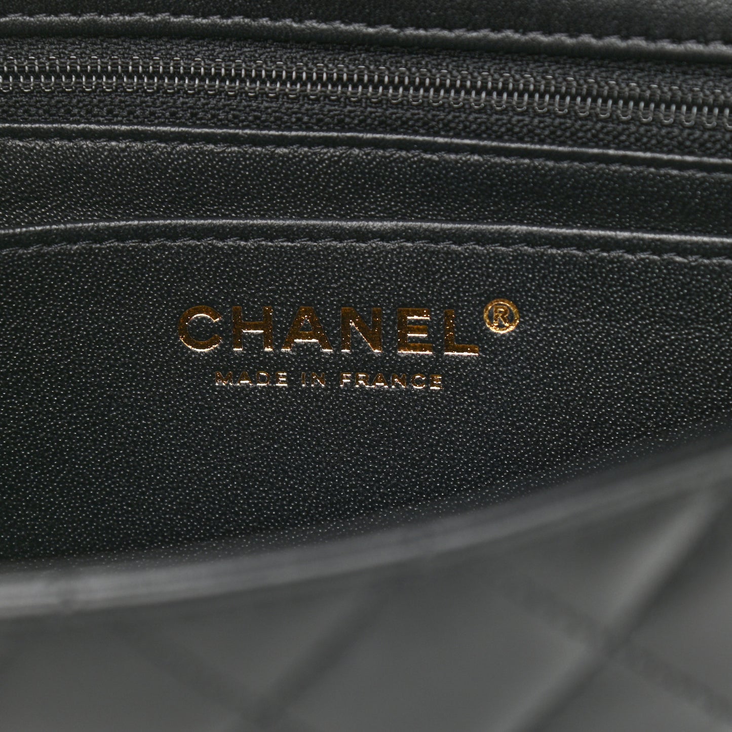 Lambskin Quilted Mini Rectangular Flap Black